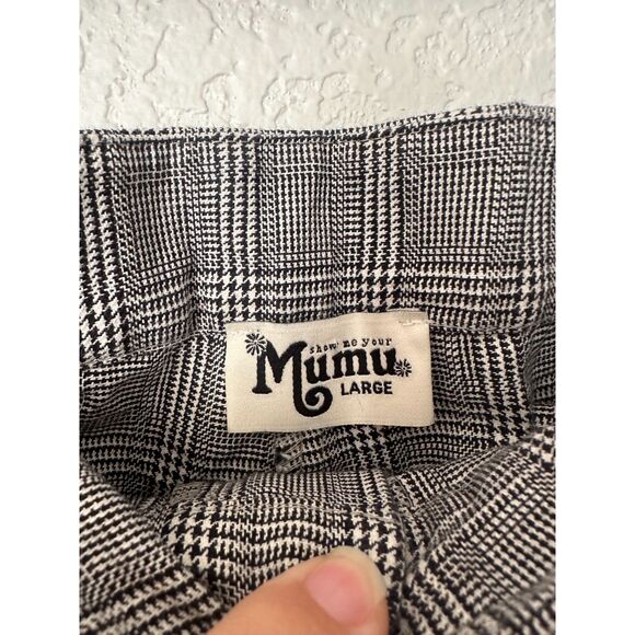 Show Me Your Mumu Plaid Clover Straight Flare Pants Size Large - Picture 5 of 5